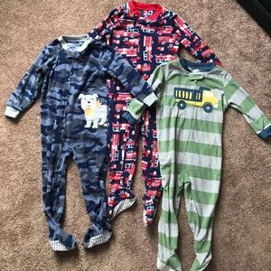 Carters 24m & 2t Fleece Footie Pajamas